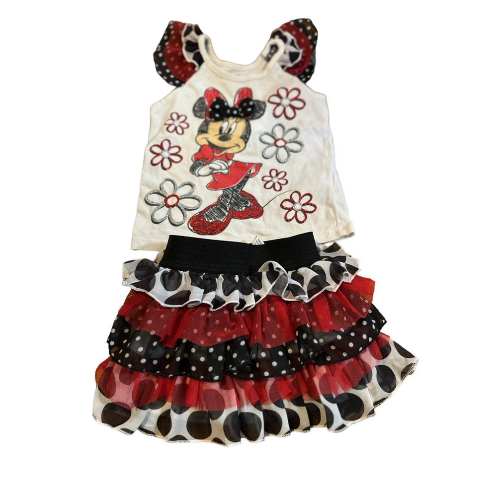 Disney Minnie Mouse Top and skirt set size 3T
